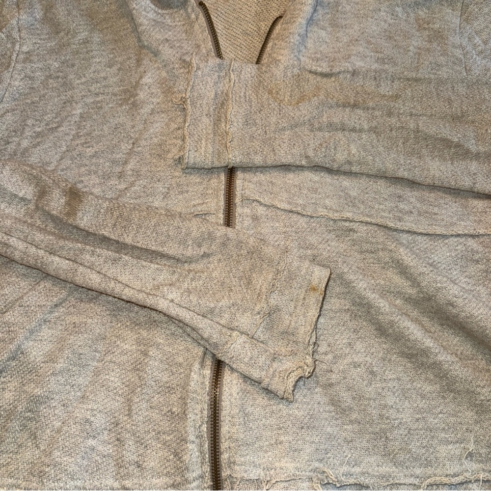 Altar'd State Cream Knit Hoodie Full Zip Jacket - Picture 6 of 11